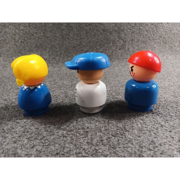 Vintage 1991 Fisher Price Little People School Bus Only Stop Sign Door Opens - Picture 14 of 16